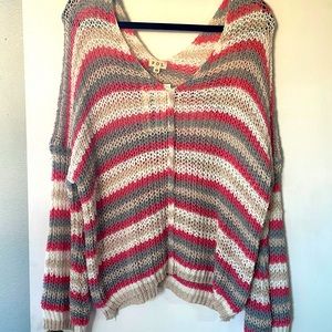 Striped knit sweater